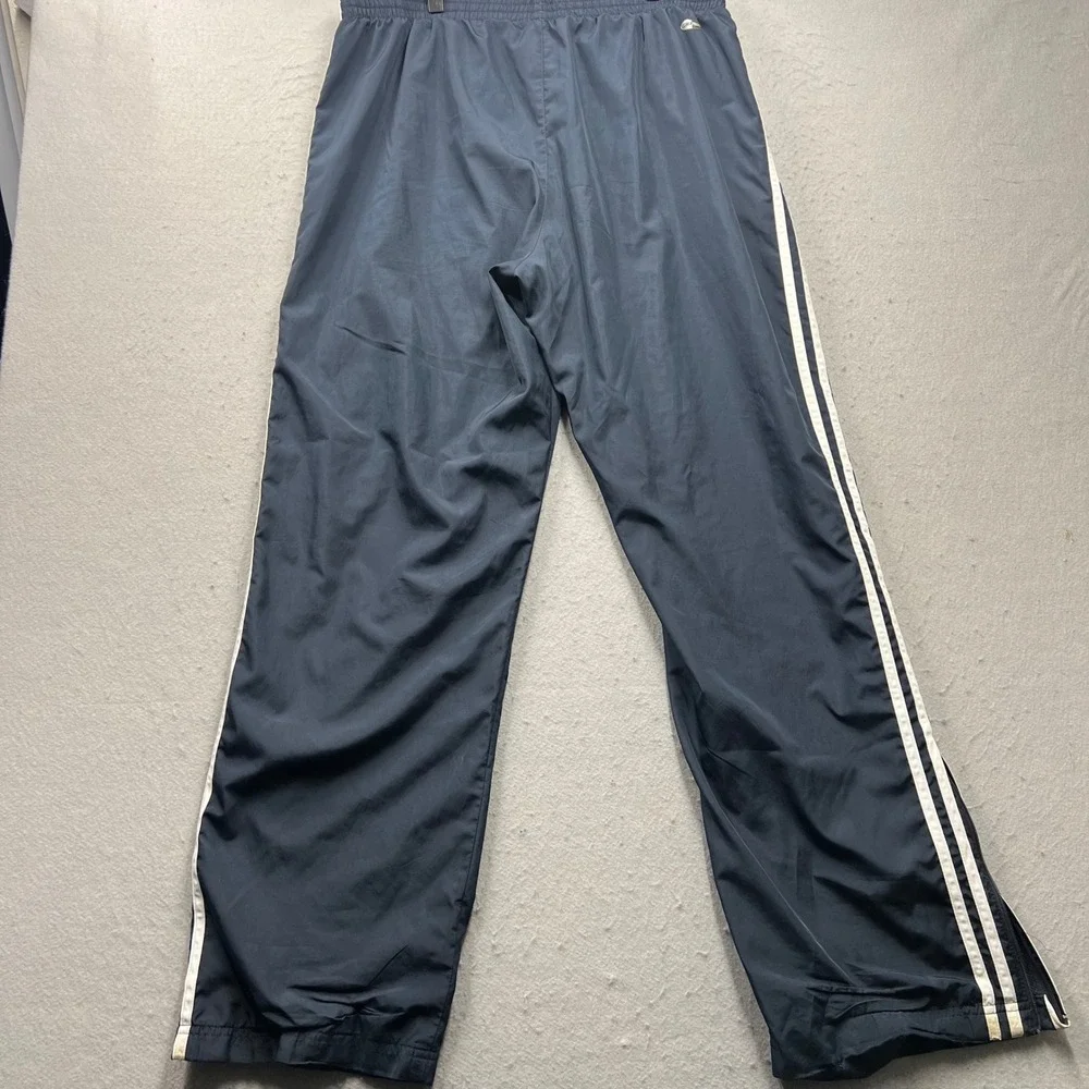Adidas Mens XL Navy Blue ClimaProof Mesh Lined Track Pants‎ 3 Stripe AZF001